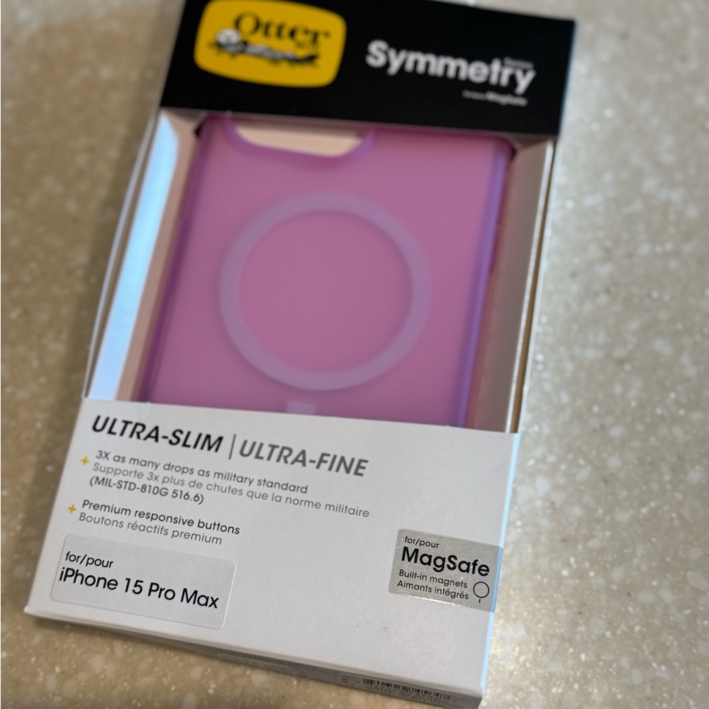 OtterBox Symmetry Series Case for iPhone 15 Pro Max - Pink